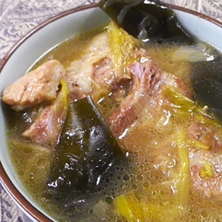 スペアリブのポロネギ昆布スープ